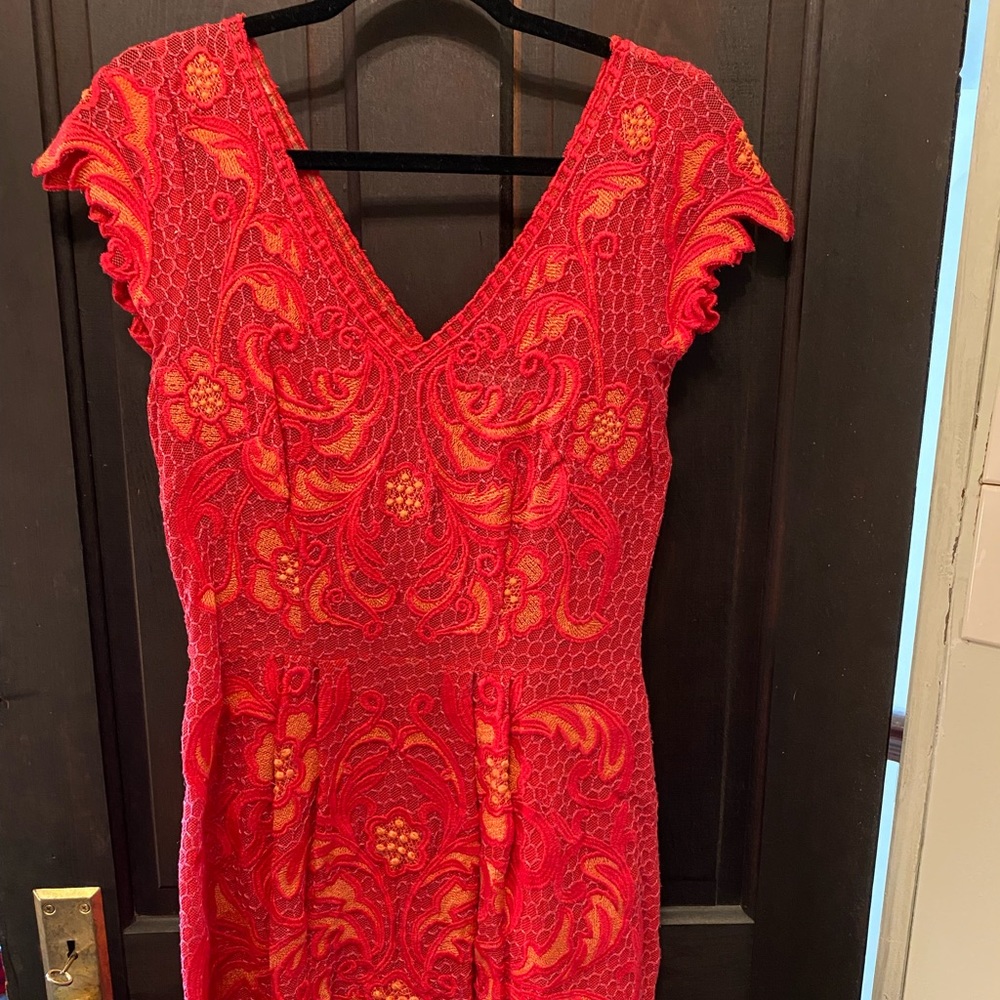 Yoana Baraschi Anthropologie Embroidered Dress Sz6